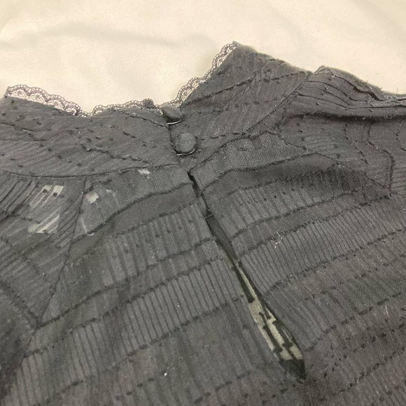 Veronica Beard Aniya Lace Silk-Blend Blouse Black Size 0 - Picture 6 of 10